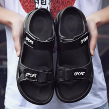 Load image into Gallery viewer, Beach Slippers Solid Hook Hollow Out Casual Breathable Flats Sandals Shoes Flat