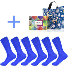 Load image into Gallery viewer, Black New Christmas Gift Box Cotton Socks Colorful Classic Solid Color Socks