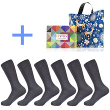 Load image into Gallery viewer, Black New Christmas Gift Box Cotton Socks Colorful Classic Solid Color Socks