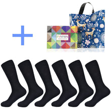 Load image into Gallery viewer, Black New Christmas Gift Box Cotton Socks Colorful Classic Solid Color Socks