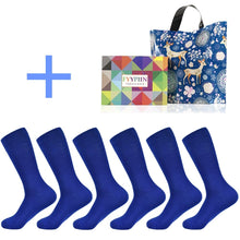 Load image into Gallery viewer, Black New Christmas Gift Box Cotton Socks Colorful Classic Solid Color Socks