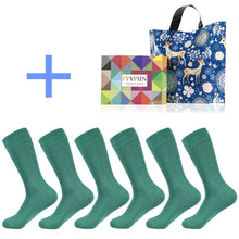 Load image into Gallery viewer, Black New Christmas Gift Box Cotton Socks Colorful Classic Solid Color Socks