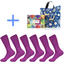 Load image into Gallery viewer, Black New Christmas Gift Box Cotton Socks Colorful Classic Solid Color Socks