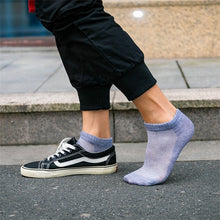 Load image into Gallery viewer, 20Pcs=10Pair Breathable Men's Socks Short Ankle Socks Men Solid Mesh High Quality