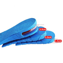 Load image into Gallery viewer, Height Increase Elevator Insole Cushion Lift Adjustable Size 3CM 5CM 6.5CM Shoe Insole High Quality PVC Insert