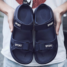 Load image into Gallery viewer, Beach Slippers Solid Hook Hollow Out Casual Breathable Flats Sandals Shoes Flat