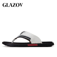 Load image into Gallery viewer, Flip Flops Genuine Leather Luxury Slippers Beach Casual Sandals