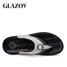 Load image into Gallery viewer, Flip Flops Genuine Leather Luxury Slippers Beach Casual Sandals