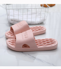 Load image into Gallery viewer, Summer Bathroom Non-slip Quick-drying Soft Hollow Bottom Sandals Women Men Slides Massage