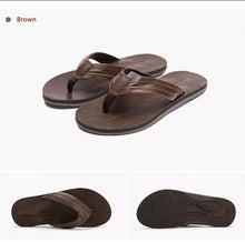 Load image into Gallery viewer, Summer Slipper Leather Flip Flops Indoor Or Outdoor Breathable Casual Beach Shoes