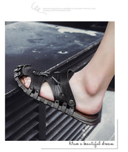 Load image into Gallery viewer, Summer Beach Sandals Leather Comfortable Slip-on Casual Sandals Slippers