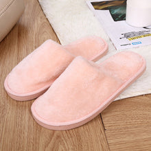 Load image into Gallery viewer, Slippers Warm Home Plush Soft Slippers Indoors Anti-slip Winter Floor Bedroom Shoes