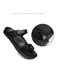 Load image into Gallery viewer, Slippers Non-slip Outdoor Beach Flip Flops Summer Slides Causal Shoes Black Sandal Plus Size
