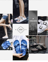 Load image into Gallery viewer, Slippers Non-slip Outdoor Beach Flip Flops Summer Slides Causal Shoes Black Sandal Plus Size