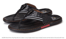 Load image into Gallery viewer, Men's Flip Flops Genuine Leather Luxury Slippers Beach Casual Sandals