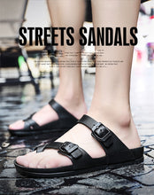 Load image into Gallery viewer, Slippers Non-slip Outdoor Beach Flip Flops Summer Slides Causal Shoes Black Sandal Plus Size