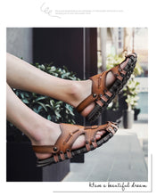 Load image into Gallery viewer, Summer Beach Sandals Leather Comfortable Slip-on Casual Sandals Slippers