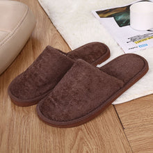Load image into Gallery viewer, Slippers Warm Home Plush Soft Slippers Indoors Anti-slip Winter Floor Bedroom Shoes