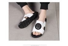 Load image into Gallery viewer, Leather Soft Bottom Outdoor Non-slip Sandals Flip Flops Beach Shoes Flat Slippers