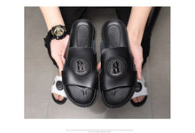 Load image into Gallery viewer, Leather Soft Bottom Outdoor Non-slip Sandals Flip Flops Beach Shoes Flat Slippers