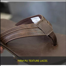 Load image into Gallery viewer, Summer Slipper Leather Flip Flops Indoor Or Outdoor Breathable Casual Beach Shoes