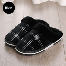 Load image into Gallery viewer, Winter Velvet Sewing Suede Indoor shoes for male Antiskid Anti Odor Short Plush Home slippers