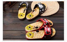 Load image into Gallery viewer, Magnet slippers Indoor Health Imitation Jade Massage Shoes Black Slides Home Flat Sandals Outdoor