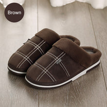 Load image into Gallery viewer, Winter Velvet Sewing Suede Indoor shoes for male Antiskid Anti Odor Short Plush Home slippers