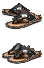 Load image into Gallery viewer, Flip Flops Genuine Leather Luxury Slippers Beach Casual Sandals