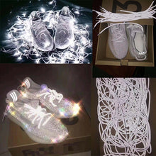 Load image into Gallery viewer, 1Pair Fluorescent Sneaker Shoestrings Sport Shoelaces Reflective Round Rope Shoes Lace Light Shoelace Shoe Accessories 100/120cm