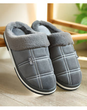 Load image into Gallery viewer, Winter Velvet Sewing Suede Indoor shoes for male Antiskid Anti Odor Short Plush Home slippers