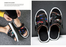 Load image into Gallery viewer, Outdoor Walking Slides Luxury Trendy Mens Beach Shoes Large Size Designer Slippers