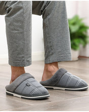 Load image into Gallery viewer, Winter Velvet Sewing Suede Indoor shoes for male Antiskid Anti Odor Short Plush Home slippers