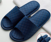 Load image into Gallery viewer, Soft Black Yellow Stripes Casual Summer Slipper Male Home Slippers