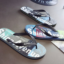 Load image into Gallery viewer, plus size Flip Flops Outside Rubber Slippers Summer Letter doodle Beach Sandals Shoes