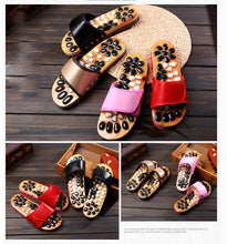 Load image into Gallery viewer, Magnet slippers Indoor Health Imitation Jade Massage Shoes Black Slides Home Flat Sandals Outdoor