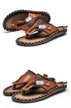 Load image into Gallery viewer, Flip Flops Genuine Leather Luxury Slippers Beach Casual Sandals