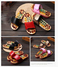 Load image into Gallery viewer, Magnet slippers Indoor Health Imitation Jade Massage Shoes Black Slides Home Flat Sandals Outdoor