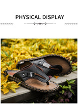 Load image into Gallery viewer, Flip Flops Genuine Leather Luxury Slippers Beach Casual Sandals