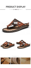 Load image into Gallery viewer, Flip Flops Genuine Leather Luxury Slippers Beach Casual Sandals