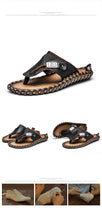Load image into Gallery viewer, Flip Flops Genuine Leather Luxury Slippers Beach Casual Sandals