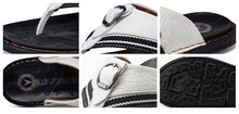 Load image into Gallery viewer, Men's Flip Flops Genuine Leather Luxury Slippers Beach Casual Sandals
