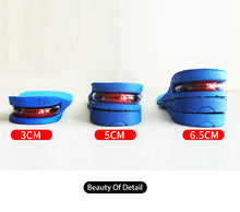 Load image into Gallery viewer, Height Increase Elevator Insole Cushion Lift Adjustable Size 3CM 5CM 6.5CM Shoe Insole High Quality PVC Insert