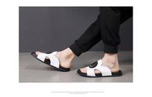 Load image into Gallery viewer, Leather Soft Bottom Outdoor Non-slip Sandals Flip Flops Beach Shoes Flat Slippers