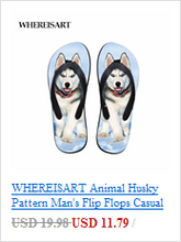 Load image into Gallery viewer, Animal Husky Pattern Flip Flops Casual House Summer Vacation Flats Beach Sandals