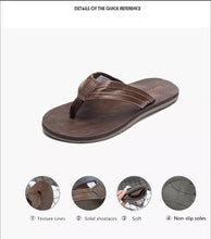 Load image into Gallery viewer, Summer Slipper Leather Flip Flops Indoor Or Outdoor Breathable Casual Beach Shoes