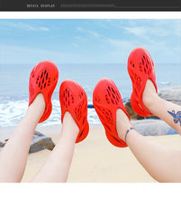 Load image into Gallery viewer, Summer Sandals Holes Sandals Hollow Breathable Flip Flops Outdoor Beach Slippers Roman Shoes
