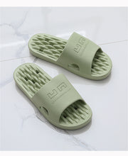 Load image into Gallery viewer, Summer Bathroom Non-slip Quick-drying Soft Hollow Bottom Sandals Women Men Slides Massage