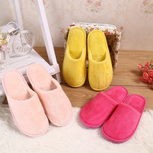 Load image into Gallery viewer, Slippers Warm Home Plush Soft Slippers Indoors Anti-slip Winter Floor Bedroom Shoes