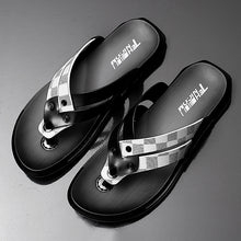 Load image into Gallery viewer, Genuine Leather Slippers Outdoor Casual Outside Light Flip Flops Pantufa Pantuflas